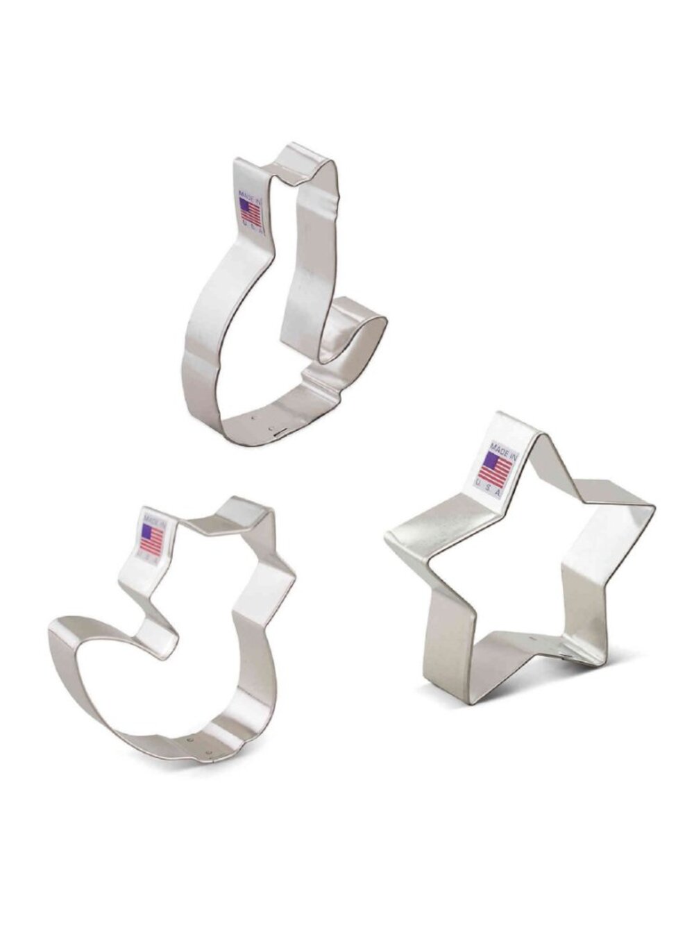 3 brand new Ann Clark Cookie Cutters: Cat . Star . Fox